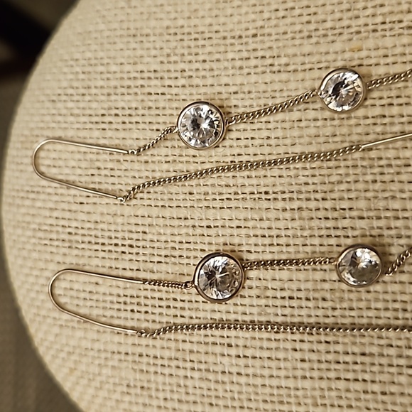 Long Crystal Earrings - Picture 2 of 3